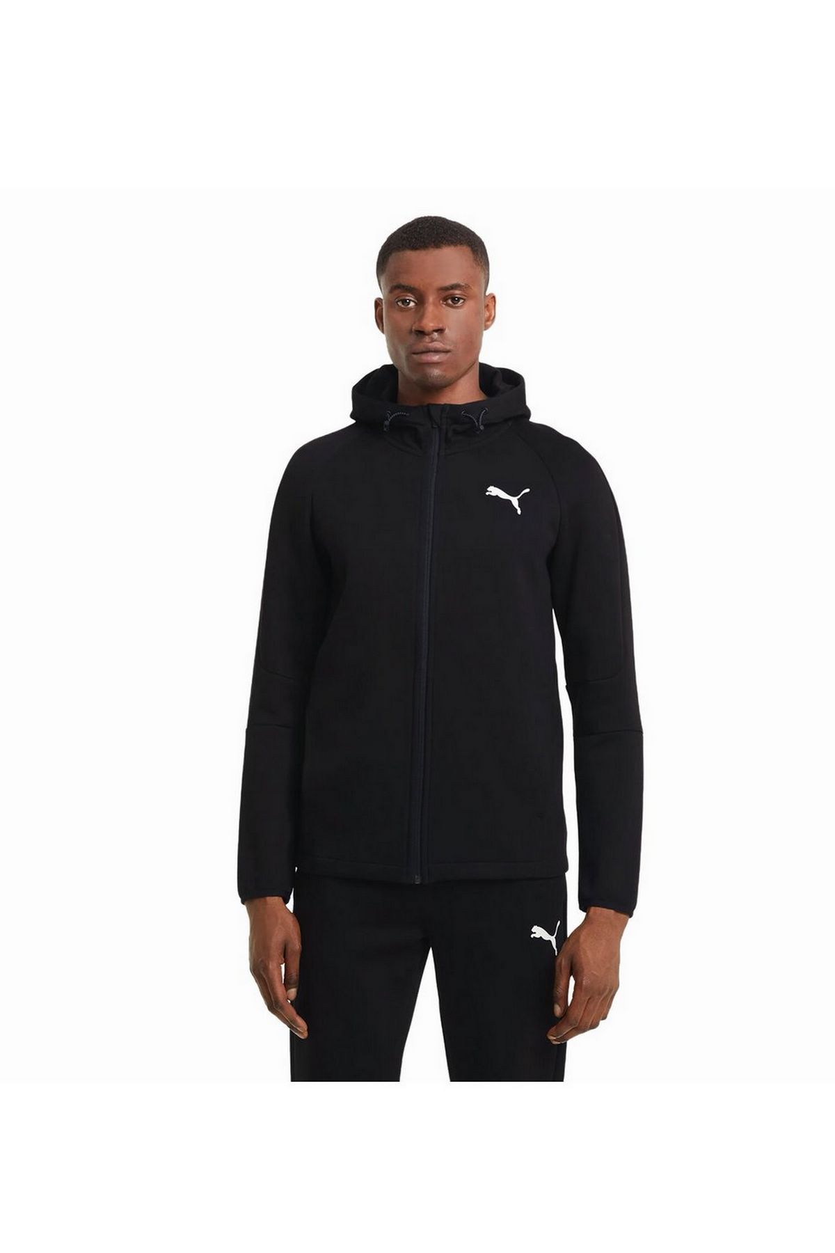 Puma Evostripe Core FZ Hoodie Puma-Black Unisex Günlük Stil Sweatshirt Siyah 58581201