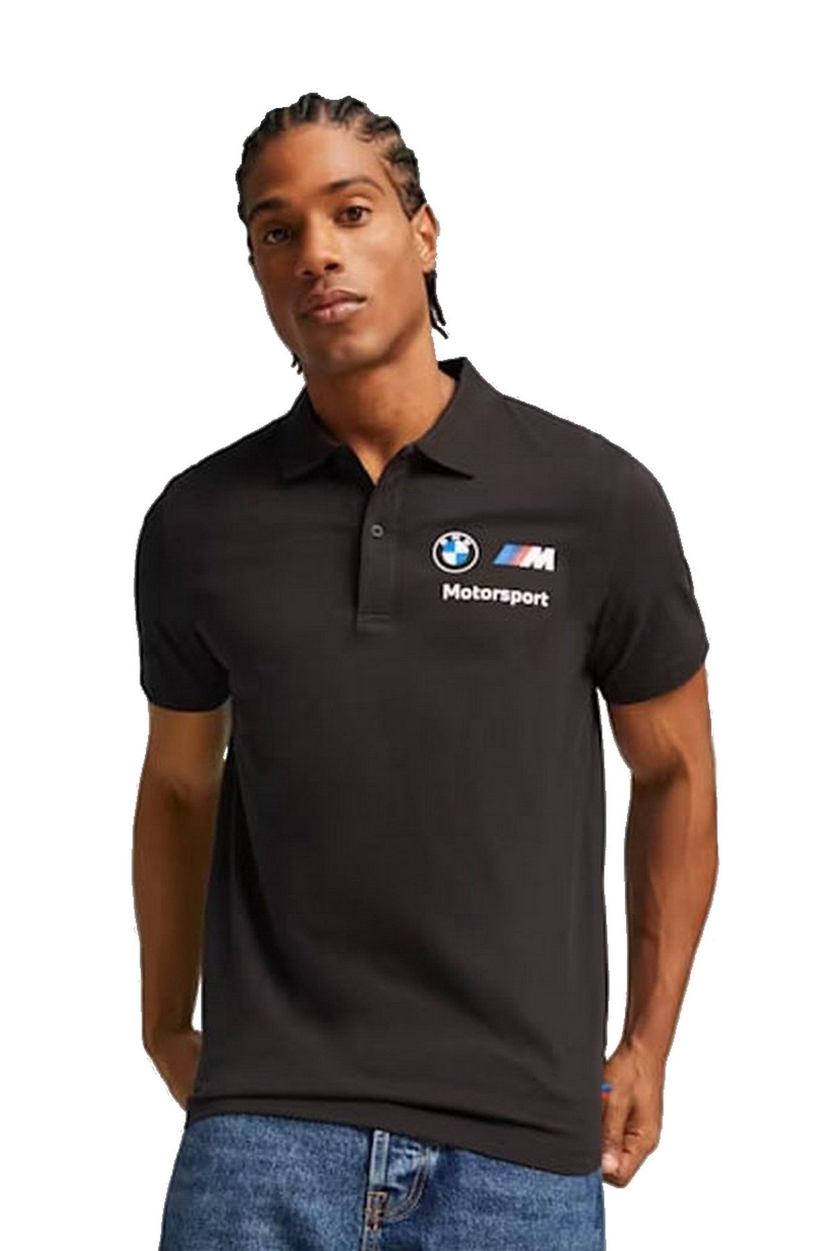 Puma Bmw MMS Essentials Motorsport Polo Puma Black Erkek Polo Yaka Ti ort Siyah 62131201