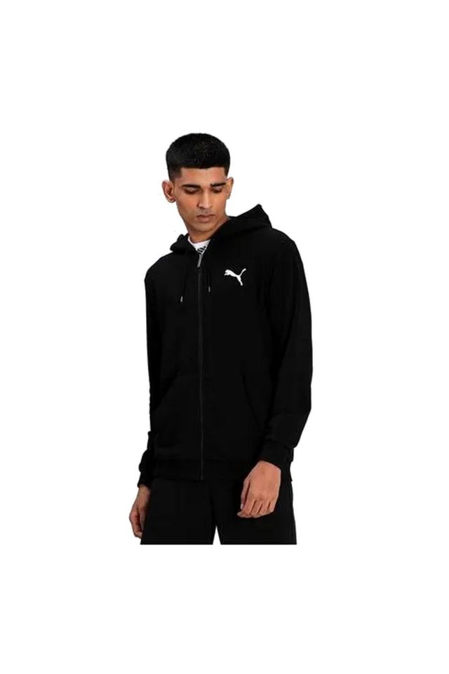 Puma Essentials Small Logo FZ Hoodie TR Puma-Black Cat Unisex Sweatshirt Siyah 58670451