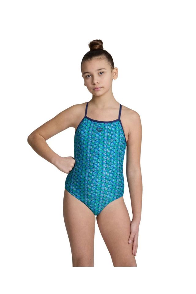 Arena Girl's Arena Starfish Swimsuit Lightdrop Kız Çocuk Yüzücü Mayo Lacivert 006678708