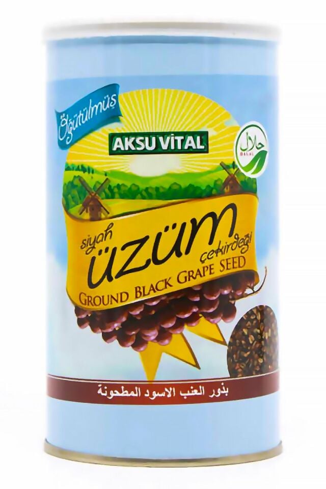 AksuVital Öğütülmüş Siyah Üzüm Çekirdeği 250g