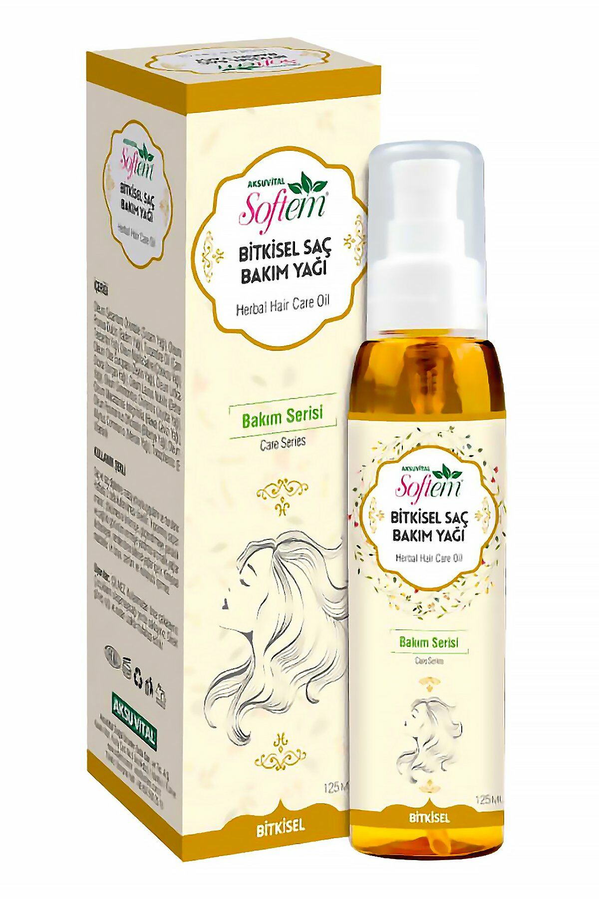 AksuVital Softem Bitkisel Saç Bakım Yağı 125ml