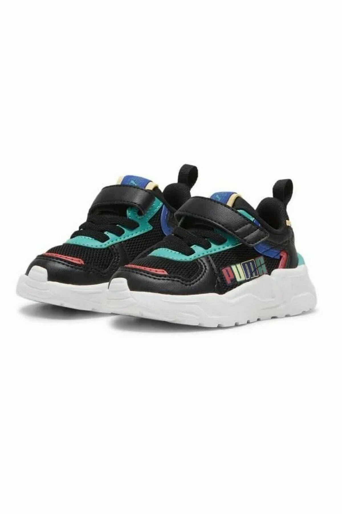 Puma Trinity Lite R, S, B AC+ Inf Black-Green-Cobalt Günlük Çocuk Ayakkabı Siyah 39546502