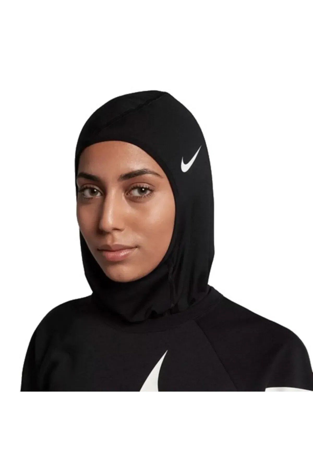 Nike Pro Hijab 2.0 Black/White XS/S Bayan Sporcu Başörtüsü Siyah/Beyaz N.000.3533.010.2S