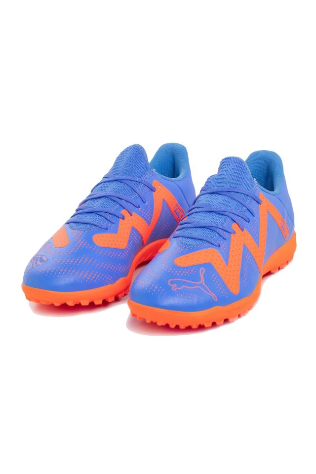 Puma Future Play TT Jr Blue Glimmer Puma-White Ultra Orange Çocuk Genç Futbol Halı Saha Ayakkabısı - 10720201