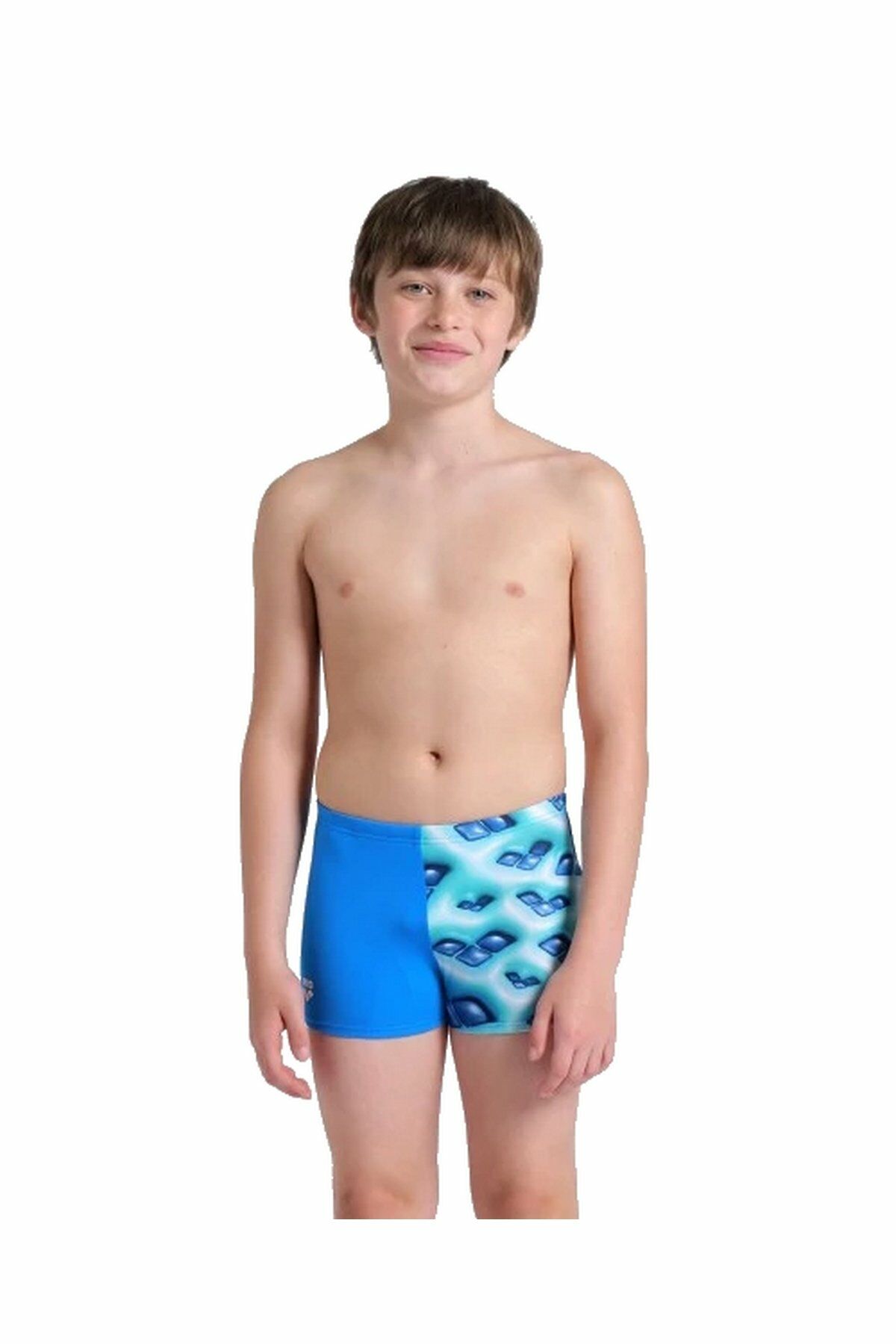 Arena Boy's Logo Graphic Swim Short Erkek Çocuk Yüzücü Mayo Mavi 008173880