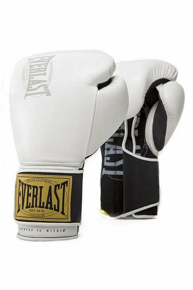 Everlast 721381-70 Classic 1910 Leather Boxing Gloves Beyaz Boks Eldiveni 16 Oz