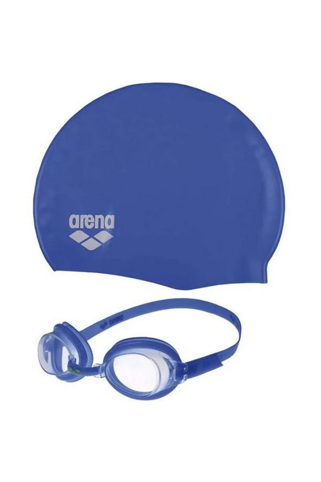 Arena Pool Jr Set Unisex Çocuk Bone + Gözlük Set Mavi 9242370