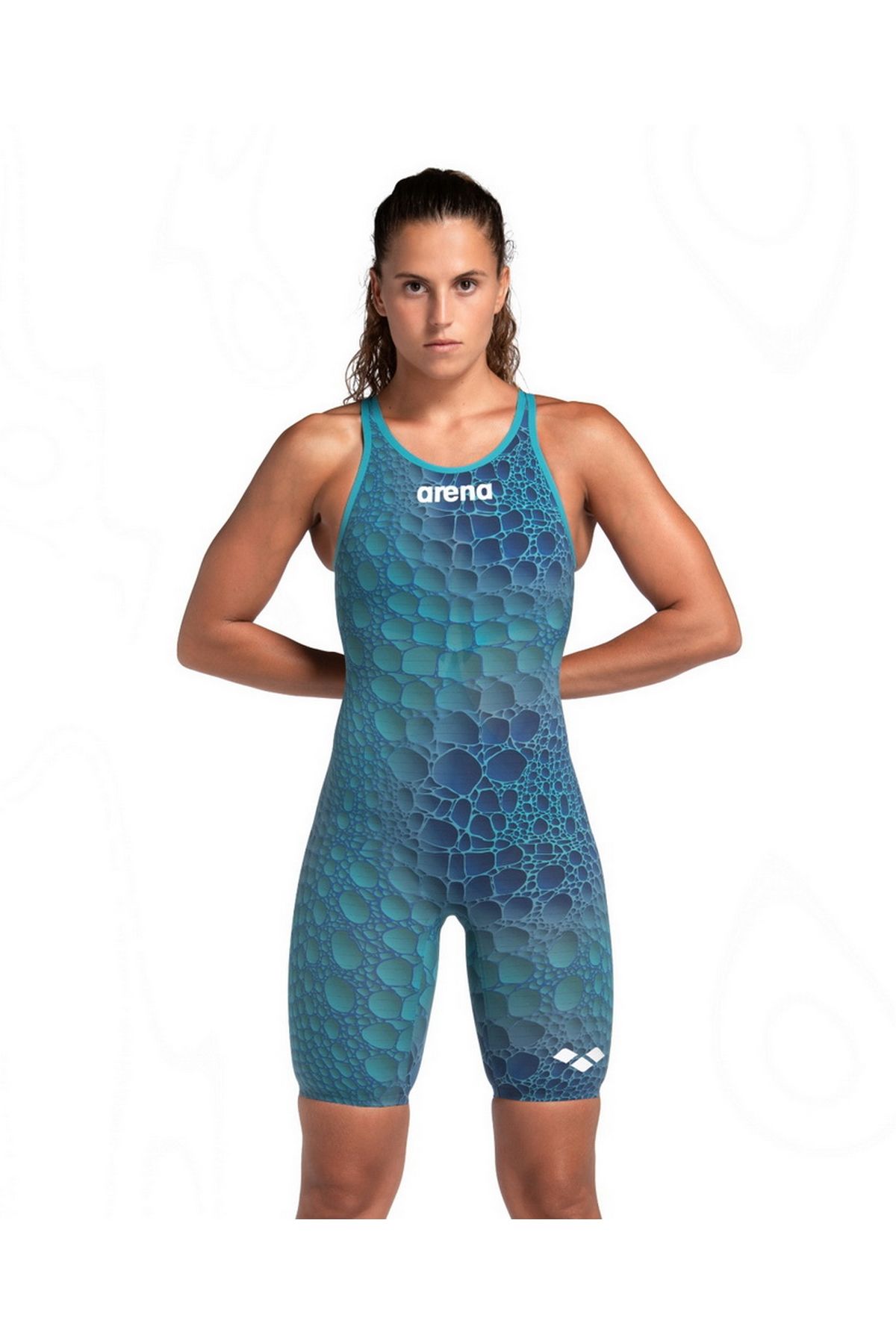 Arena Women's Powerskin Carbon Air2 Le Ob Bayan Karbon Yarış Mayosu Mavi̇ 006341203