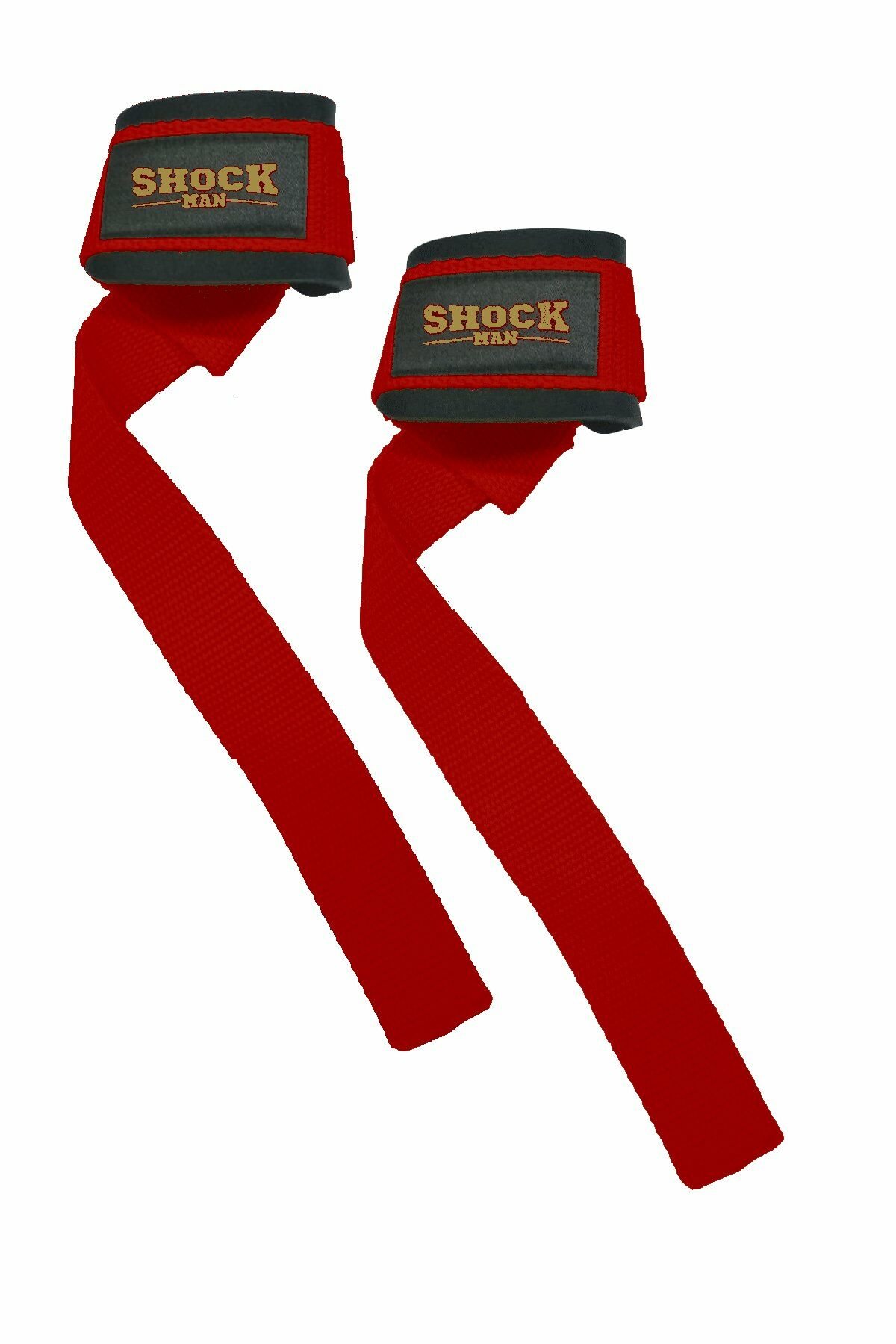 Shock Man Padded Lifting Straps Kırmızı