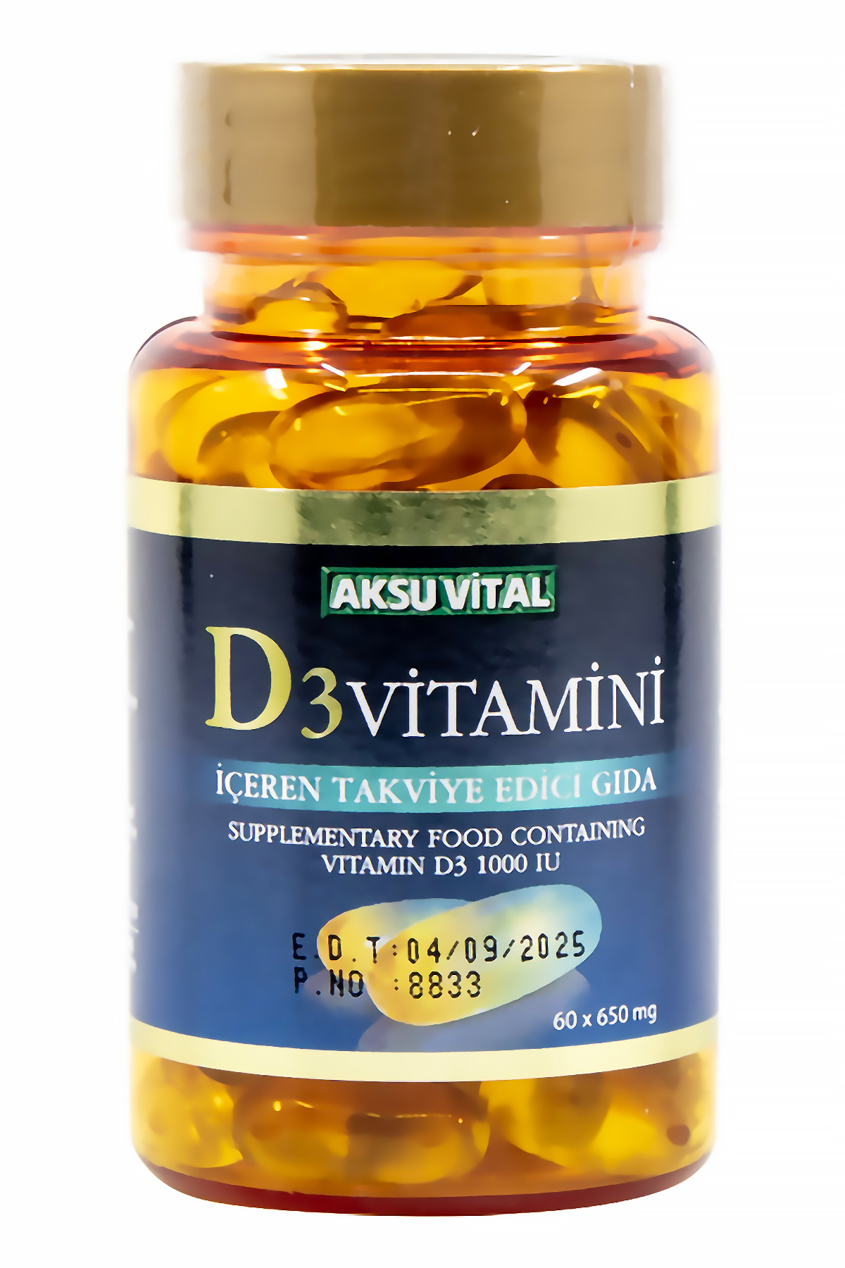 AksuVital Vitamin D3 650mg 60 Softjel