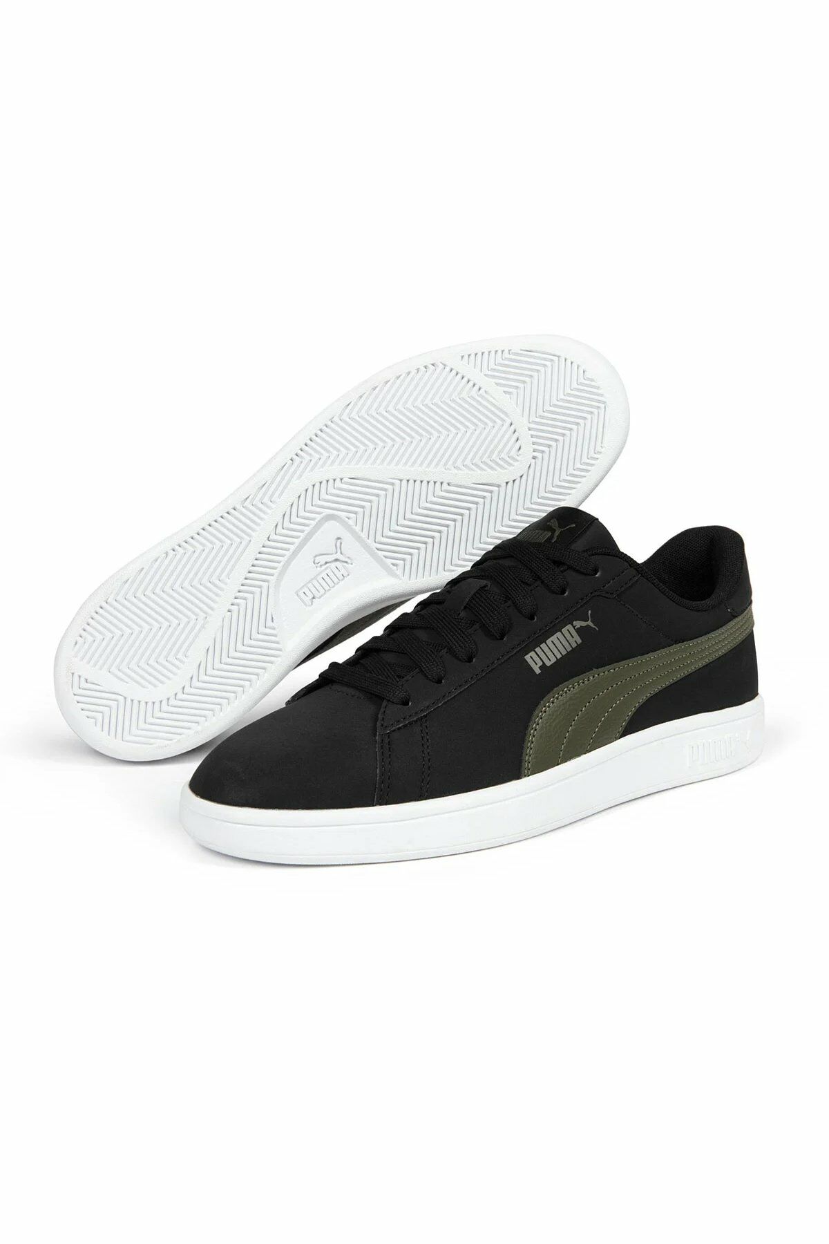 Puma Smash 3.0 Buck Puma-Black Dark-Olive Erkek Sneaker Ayakkabı Siyah 39233607