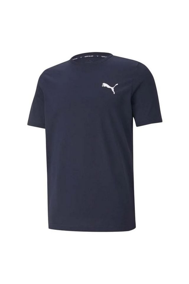 Puma Active Small Logo Tee Peacoat Erkek Tişört Lacivert 58672506