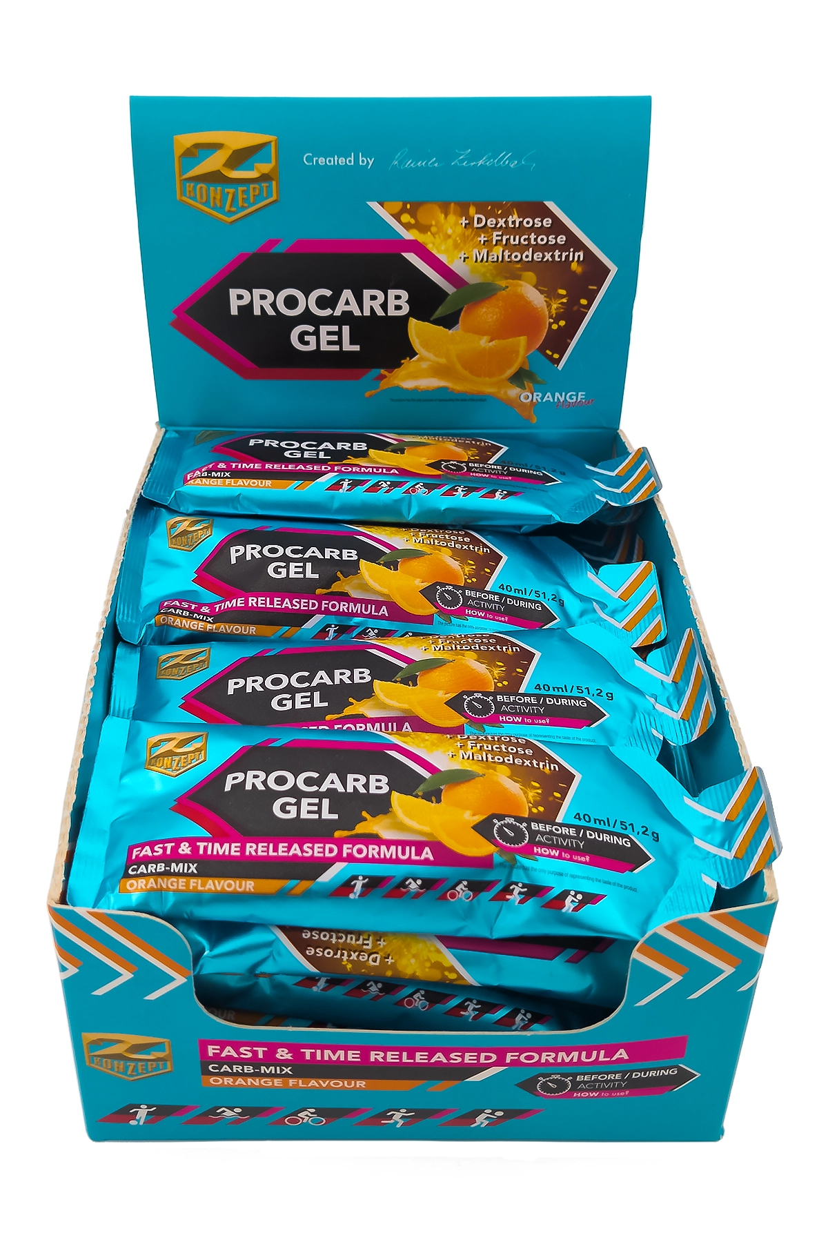 Z-Konzept Procarb Gel Portakal 40ml x 24 Adet