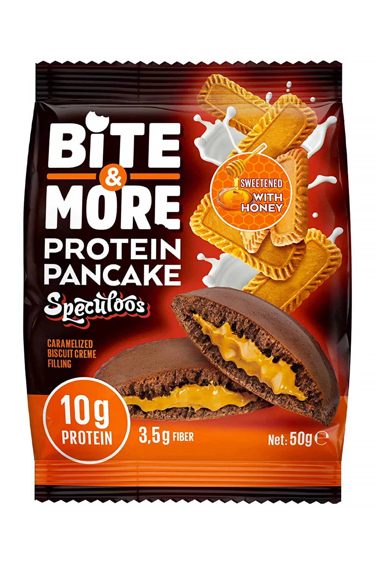 Bite & More Protein Pancake Speculoos Karamelize Bisküvi 50g x 12 Adet