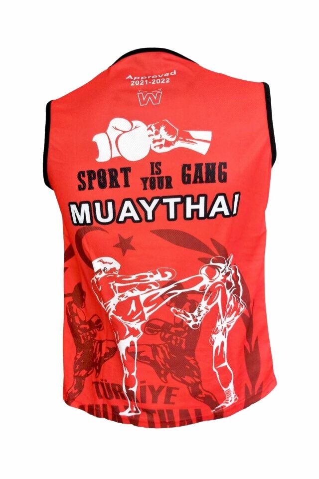 Whiteface Muay Thai Müsabaka Atlet Kırmızı XS