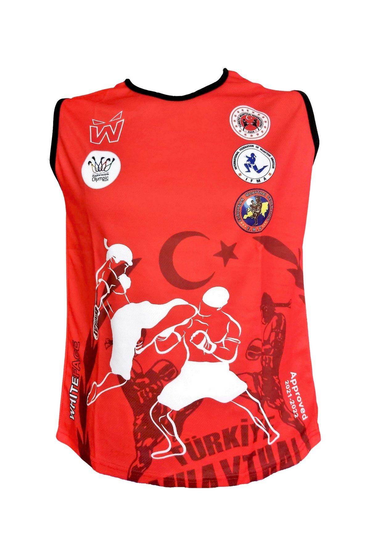 Whiteface Muay Thai Müsabaka Atlet Kırmızı S