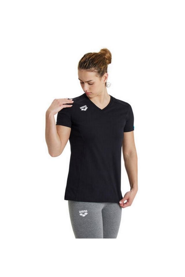 Arena Women's Team T-shirt Panel Bayan Günlük Stil Tişört Siyah 004892500