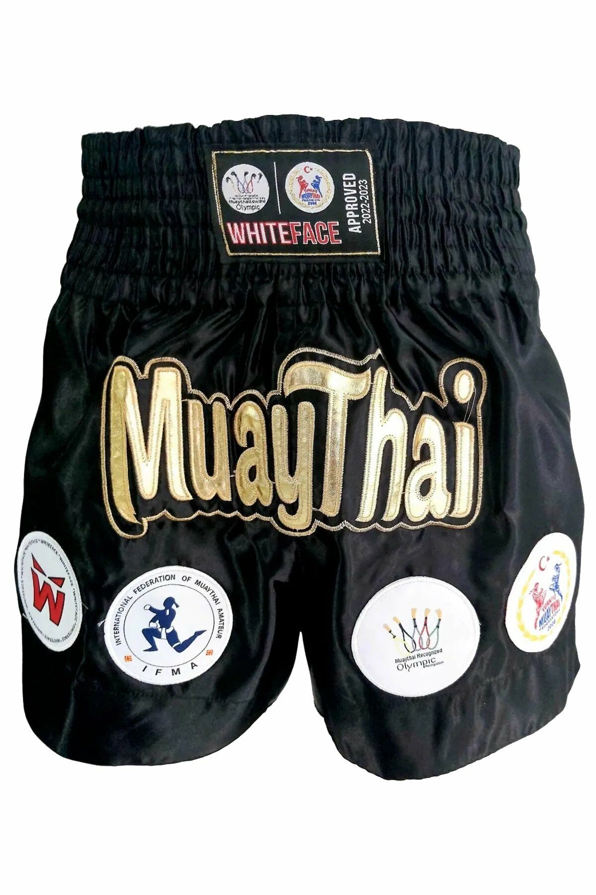 Whiteface Muay Thai  Müsabaka Şortu Siyah XXL