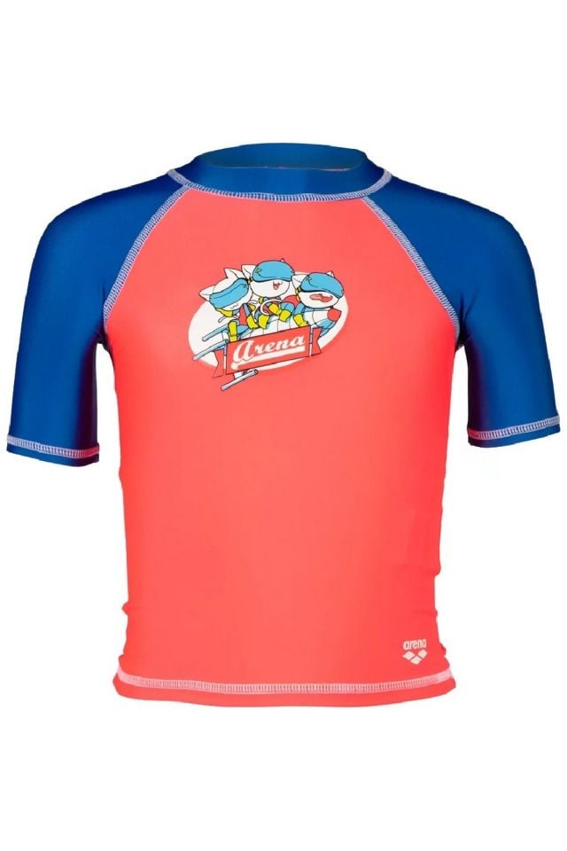 Arena Friends Kids UV S/S TEE Güneş Korumalı Tshirt Kırmızı/Mavi 2-3 Yaş 003588810