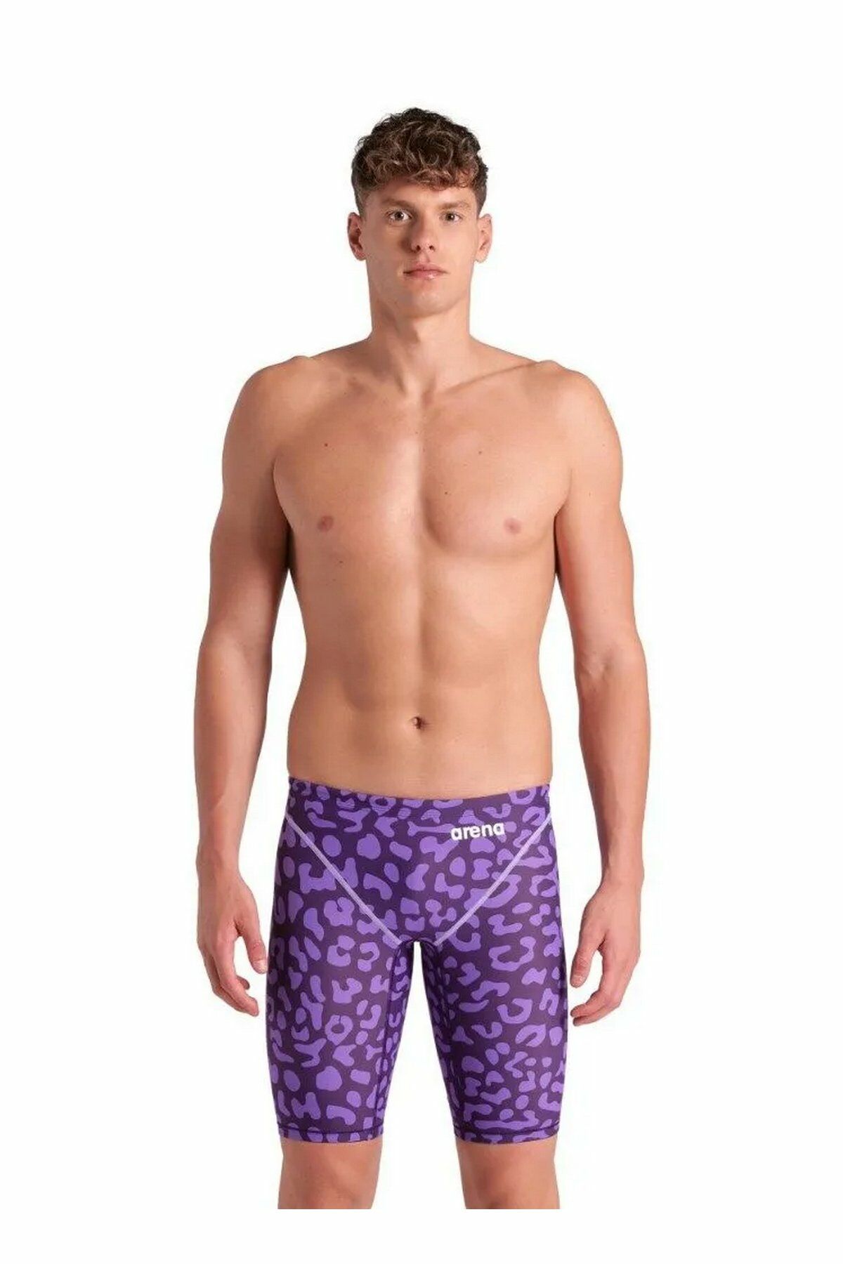 Arena Men's Powerskin ST Next Leopard Skin Jammer Erkek Yarış Mayosu Desenli/Mor 006351877