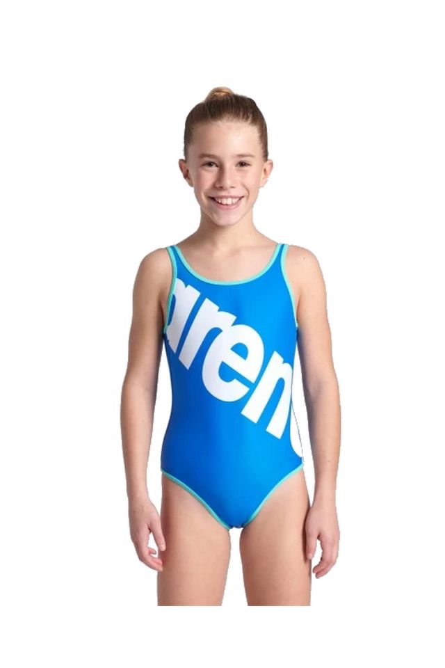 Arena Girl's ARENA Logo Swimsuit Kız Yüzücü Mayo Parlak Mavi 007328800