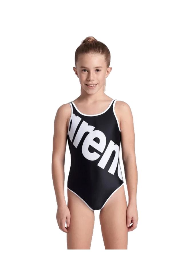 Arena Girl's ARENA Logo Swimsuit Kız Yüzücü Mayo Siyah 007328500