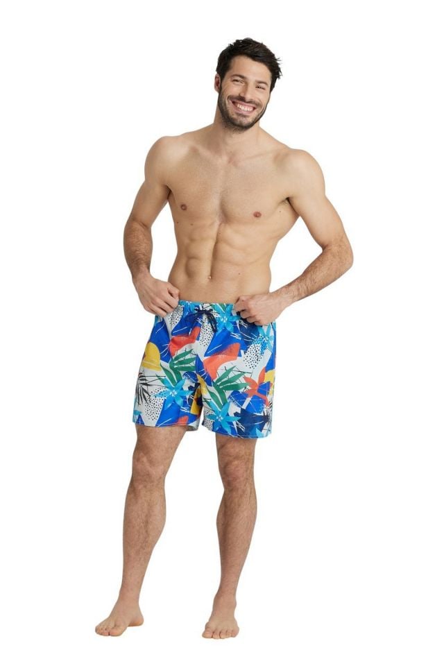 Arena Mens Beach Boxer Allover Erkek Deniz Plaj Şort Çok Renkli 005251320