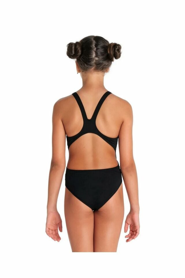 Arena Girl's Team Swimsuit Swim Tech Solid Kız Çocuk Yüzücü Mayo Siyah 004764550