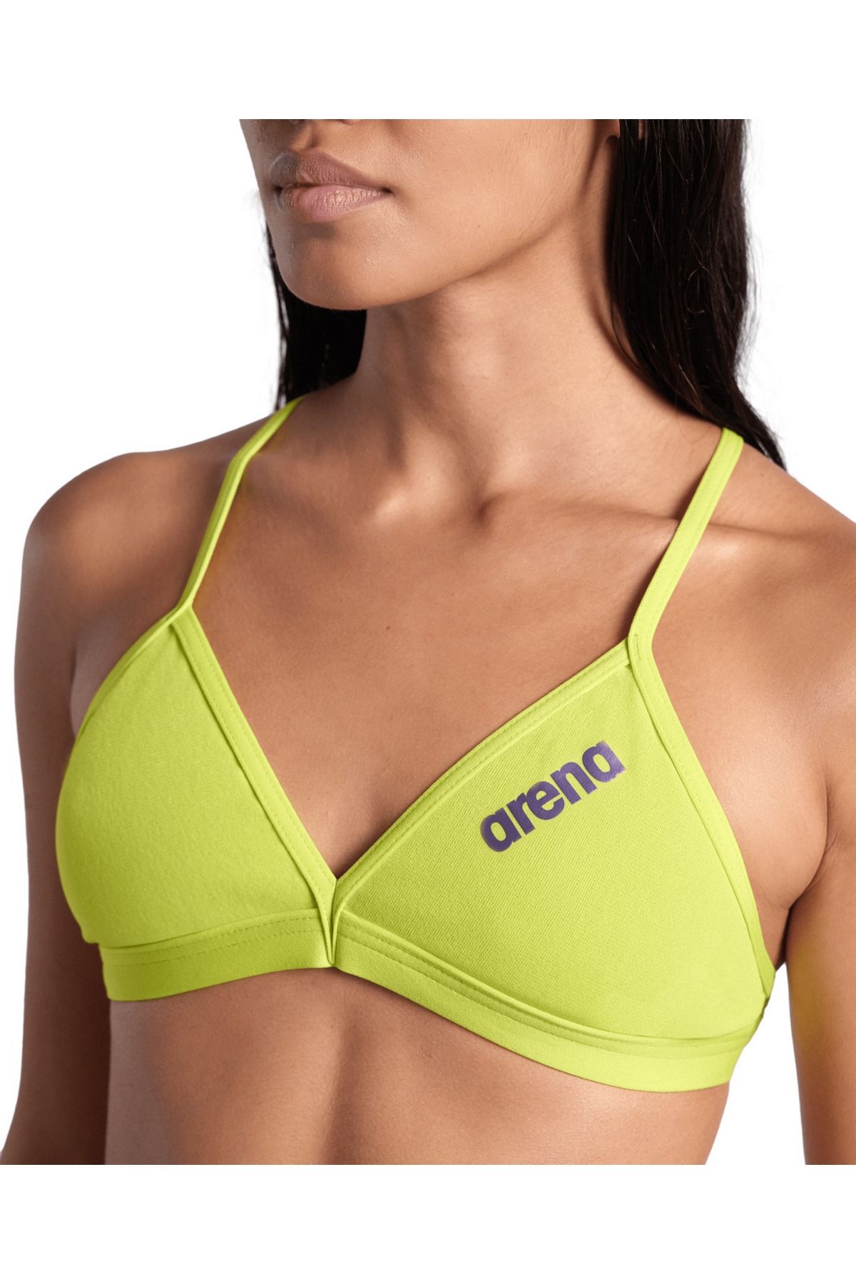 Arena Women's Team Swim Top Tie Back Solid Bayan Tek Üst Mayo Yeşil 004768650