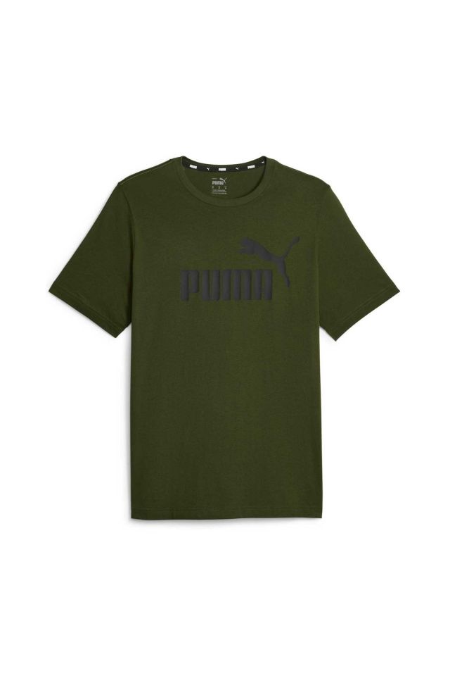 Puma ESS Logo Tee s Myrtle T Shirt Unisex Gunluk Ti ort Ye il 58666731