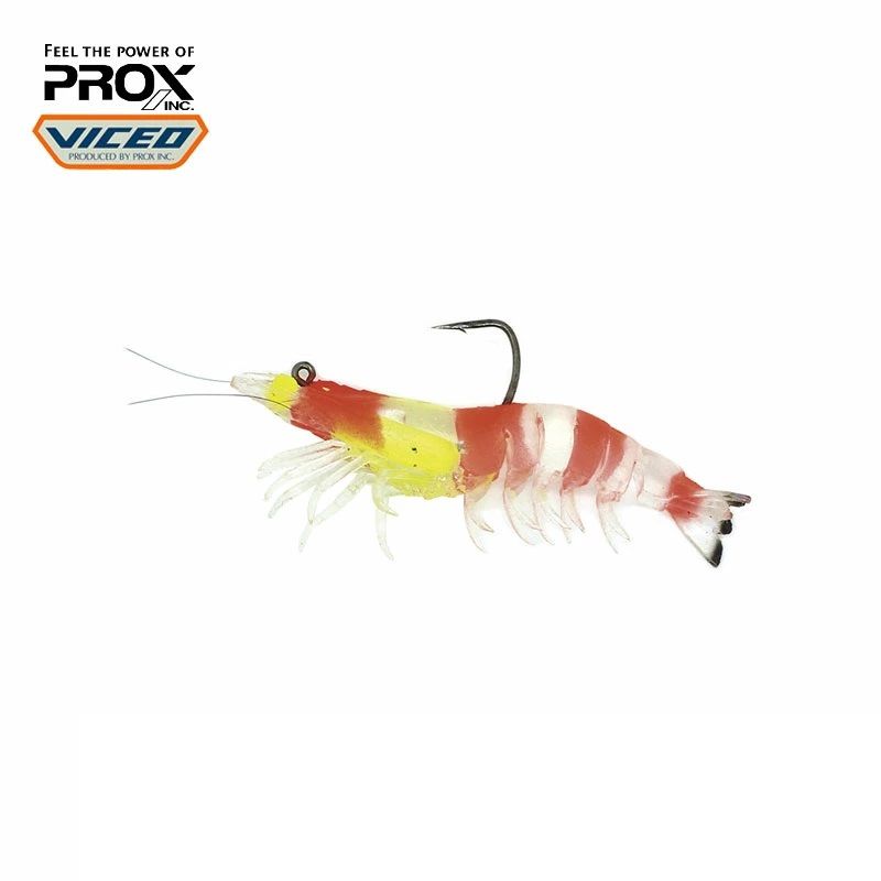 Prox Viceo Swim Bait Shrimp Raw 3inç - Red Bee Clear