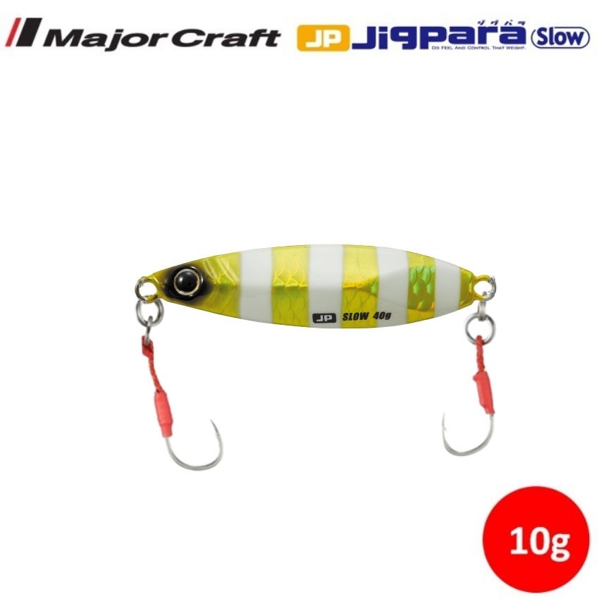 Major Craft Jigpara Slow 10 gr Jig - Chart Gold Zebra