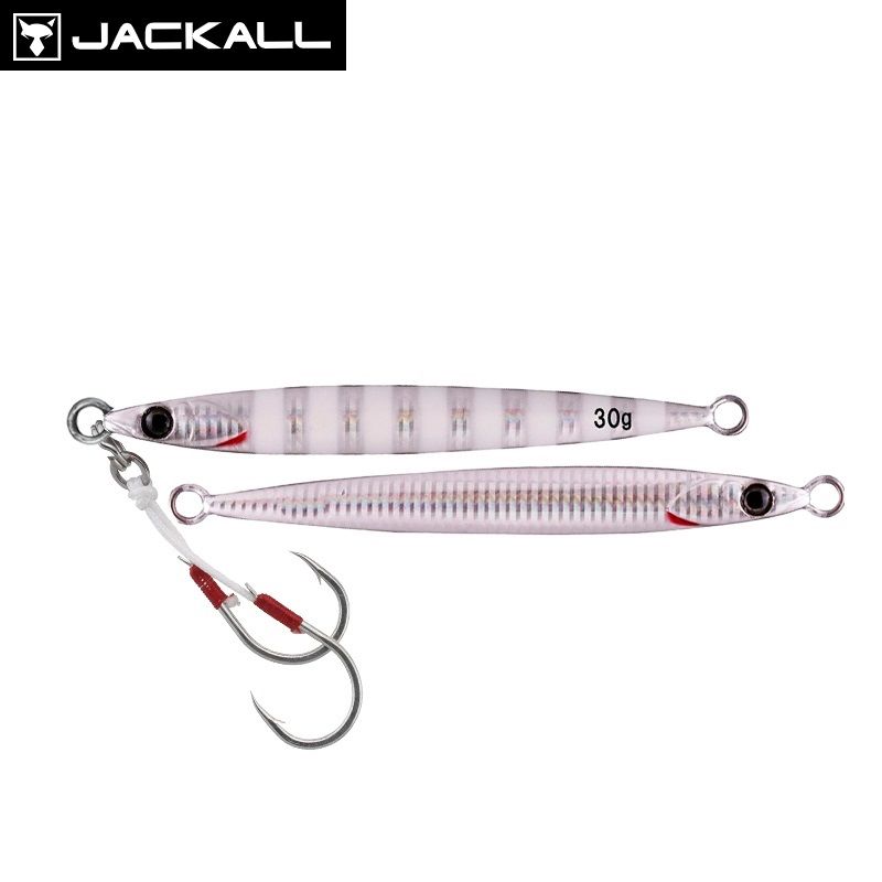 Jackall Big Backer Slide Stick Jig 40 gr - Glow Stripe Border Holo