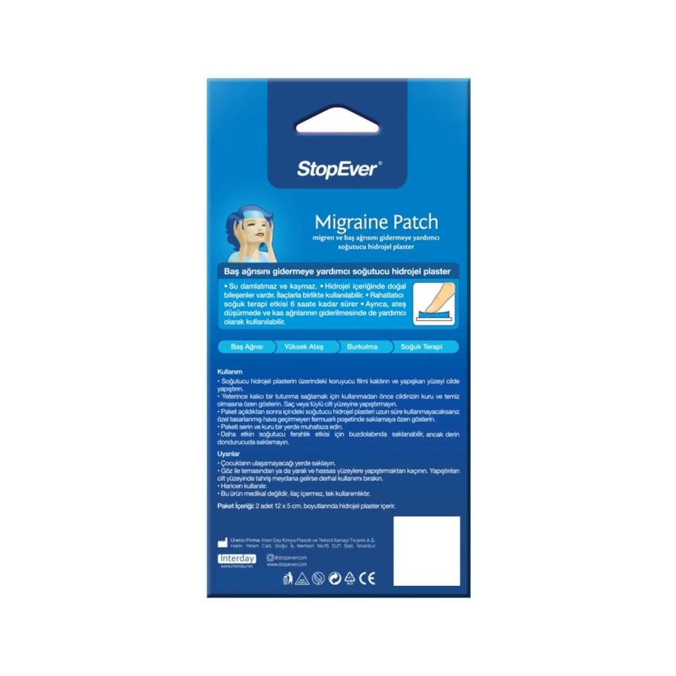 StopEver Migraine Patch 2'li Plaster