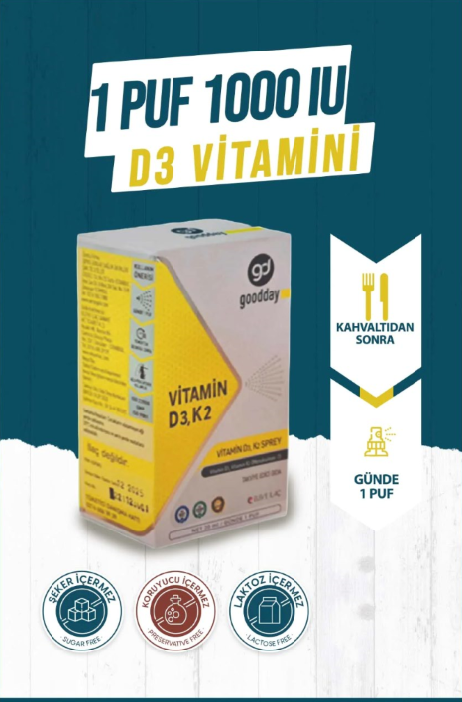 Goodday Vitamin D3K2 Sprey 20 mL