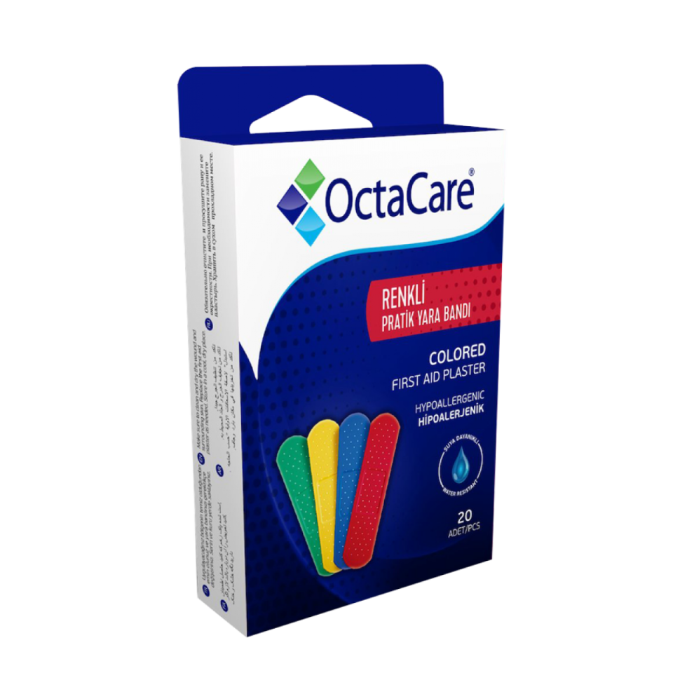 Octacare Renkli Pratik Yara Bandı 20 Adet