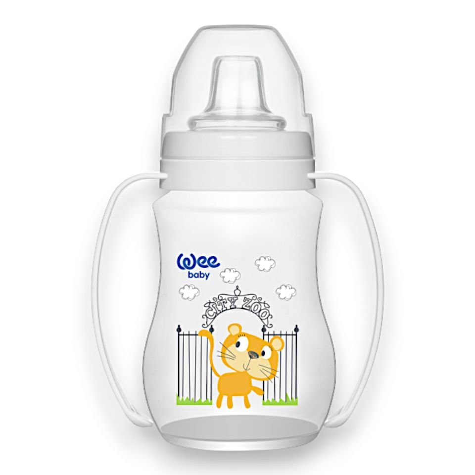 Wee Baby 754 PP Alıştırma Bardağı Antikolik Akıtmaz Kulplu 250 ml - Sarı