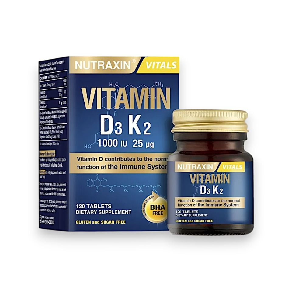 Nutraxin Vitamin D3K2 1000 IU 120 Tablet