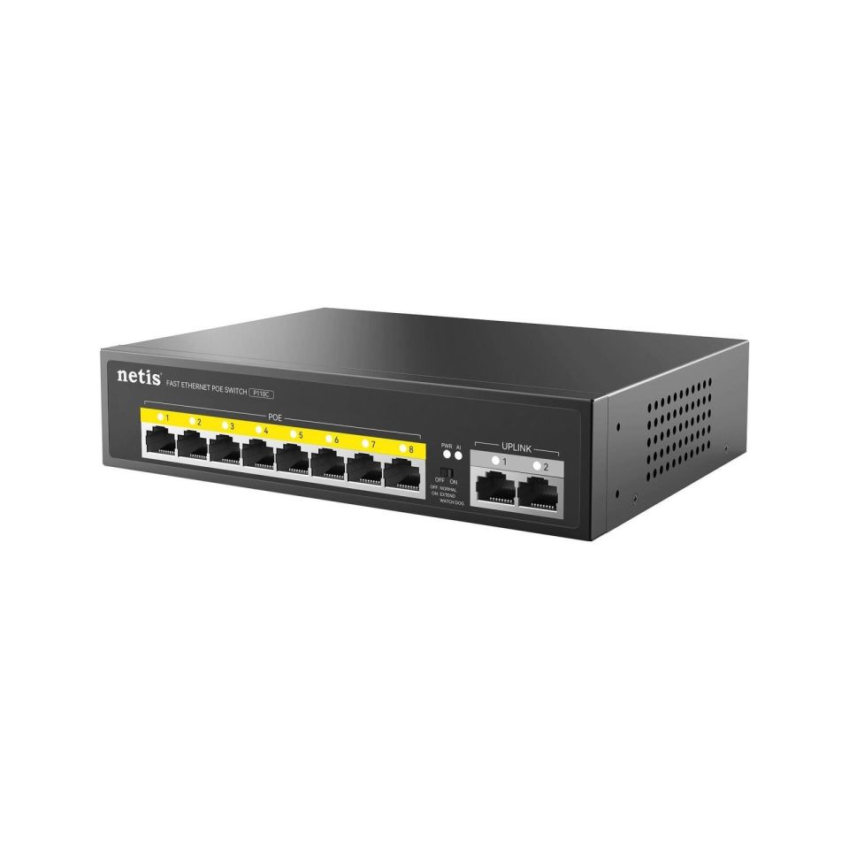 P110C 8POE+2RJ45 100M Standard POE Switch