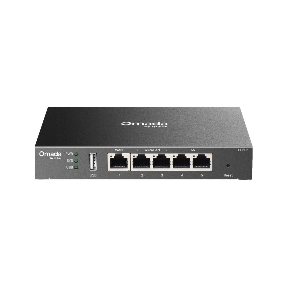 TP-Link ER605 Gateway Router (1 Gigabit WAN, 3 Gigabit LAN/WAN, 1 Gigabit LAN, IPSec/L2TP/PPTP/OpenVPN, SPI Firewall, Omada SDN)