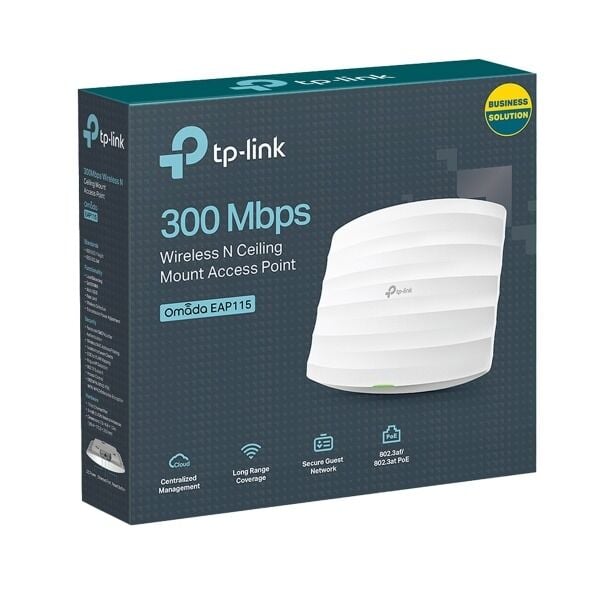TP-Link EAP115 802.11a/n 5 GHz 300 Mbps Access Point (İç/Dış Mekan, Pasif PoE, Omada SDN)