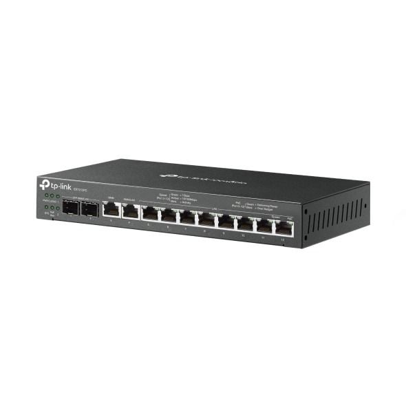 TP-Link ER7212PC Gateway Router (2 Gigabit SFP WAN/LAN, 1 Gigabit WAN, 1 Gigabit LAN/WAN, 8 Gigabit LAN, 8x PoE+, 110 W PoE bütçesi, Omada SDN)