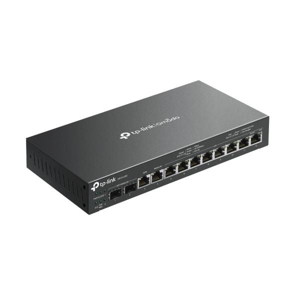 TP-Link ER7212PC Gateway Router (2 Gigabit SFP WAN/LAN, 1 Gigabit WAN, 1 Gigabit LAN/WAN, 8 Gigabit LAN, 8x PoE+, 110 W PoE bütçesi, Omada SDN)