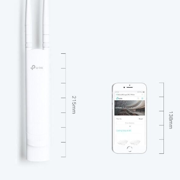 TP-Link EAP110-OUTDOOR 300 Mbps Dış Mekan Access Point (IEEE 802.11 b/g/n, 2.4 GHz, 24 V Pasif PoE, Omada SDN)