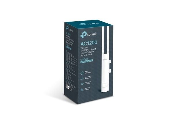 TP-Link EAP225-OUTDOOR AC1200 Dış Mekan Access Point (2.4 GHz/5 GHz, PoE, Omada Bulut Yönetim)