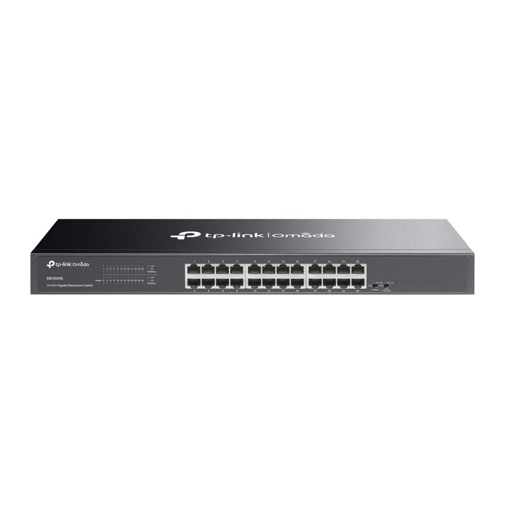 TP-Link DS1024G 24 Port Gigabit Switch (Yönetimsiz, 19 inç Raf Montajlı)