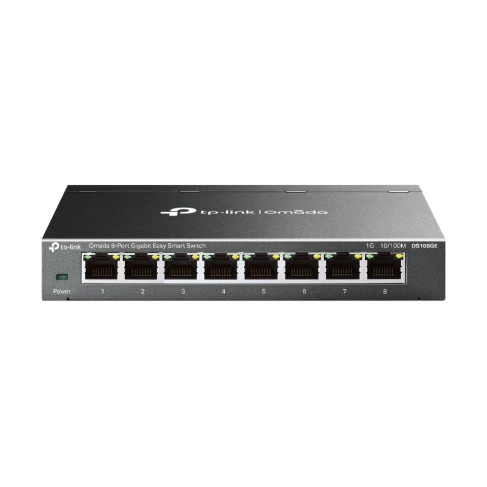 TP-Link DS108GE 8 Port Gigabit Switch (Web Yönetimli, Metal Gövde)