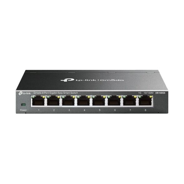 TP-Link DS108GE 8 Port Gigabit Switch (Web Yönetimli, Metal Gövde)