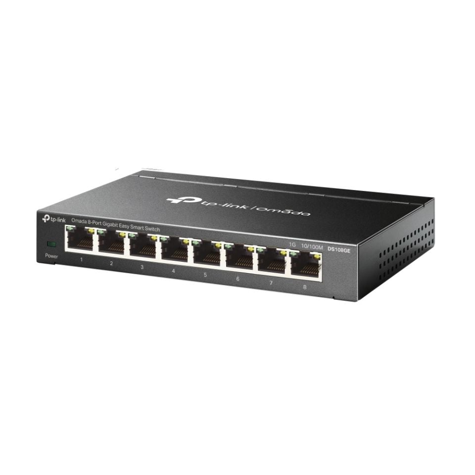 TP-Link DS108GE 8 Port Gigabit Switch (Web Yönetimli, Metal Gövde)